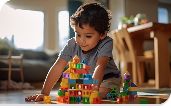 Preschoolers Enjoying Fun Indoor Play Activities At Home